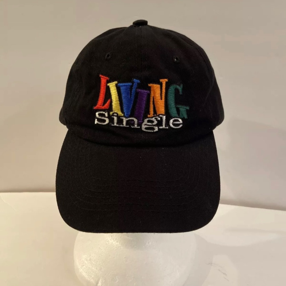 Authentic Living Single Vintage Strapback Hat Cap Adjustable Black Sitcom 90s